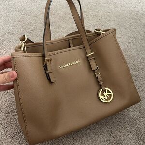 Michael Kors Tan Brown Leather Tote Bag